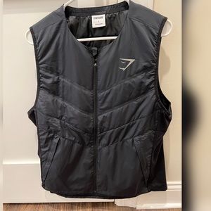 Mens Gymshark Running Speed Reflective Vest in Black Size Large